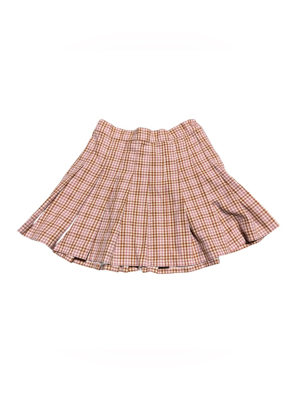 Aerie Class Act Mini Skirt Women's XS Plaid High Waisted Pleated Pink Preppy - Picture 2 of 6